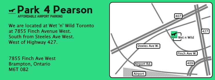 Map showing Park4Pearson at 7855 Finch Avenue West